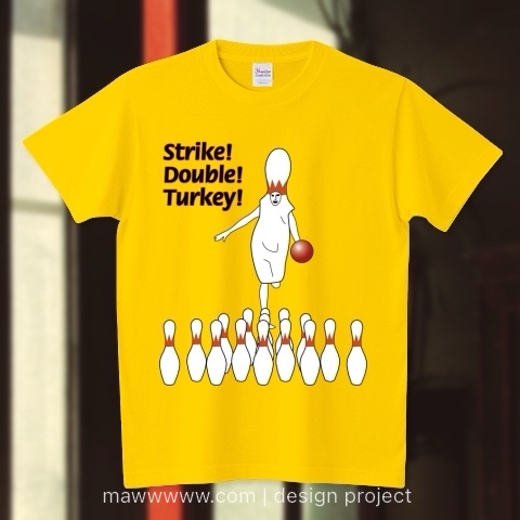 Tシャツ「ボウリングピンマン」